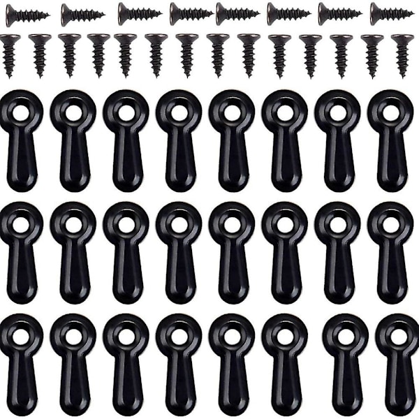 Ramme Svingknapp Festesett, 100 STK Ramme Bakklipp Bilde Ramme Jernvareklipp [DB] black