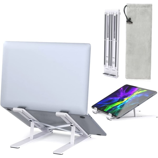 Laptop Stand, Adjustable Desk for 7-15.6" Laptops White 1 Piece