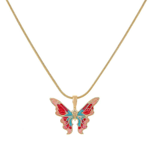 Elegant Butterfly Halsband Princess Barbie Justerbar Kedja Halsband [db] A