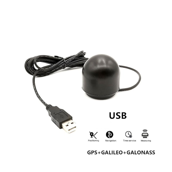 GNSS GLONASS GALILEO Mottagarantennmodul USB-utgång USB GPS-mottagare G-Mouse, BU-353S4 TOPGNSS [DB] As Shown