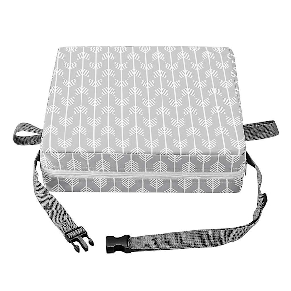 Barnestolsete for barn med avtagbar, justerbar og vaskbar boostersete med stropper, spisestuestolputer{DB}
