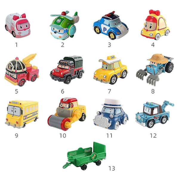 Poli Roy Haley Anime Modellbil, 3*1.5 tum Räddningsteam Robocar Barn Leksaker db Beetle Car