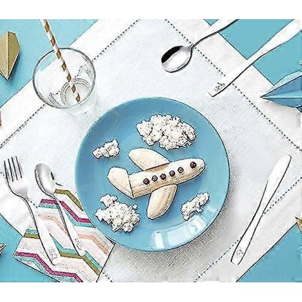 Exzact Bestikksett for Barn 18 deler Rustfritt Stål Barnebestikk/Småbarnsbestikk/Bestikk - 6 x Gaffler, 6 x Trygge Kniver, 6 x Spiseskjeer db