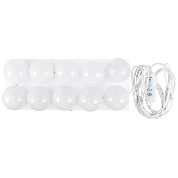 Makeup spejllys LED dæmpbar makeupspejllampe pærer USB makeuplys (10 pærer)[DB]