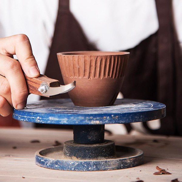Metallikeramiikka saviveistos veistotyökalu Puinen kahva keramiikkatyökalu tee itse