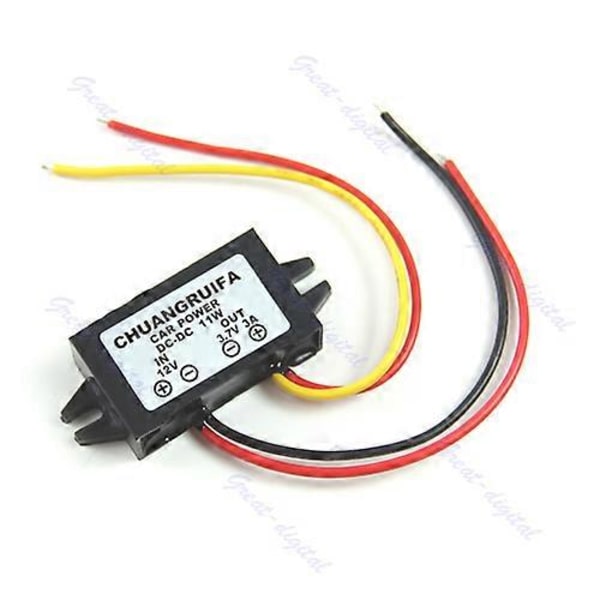 12V - 3.7V 3A 11W DC/DC Muuntaja Alaspäin Auton Virtalähde Moduuli Uusi [DB] Multicolor