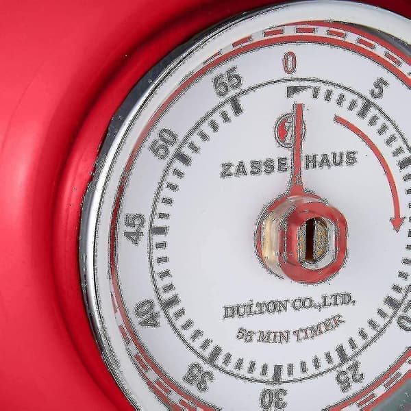 Magnetisk Retro Kjøkken Timer, Klassisk Mekanisk Matlagingstimer DB Red