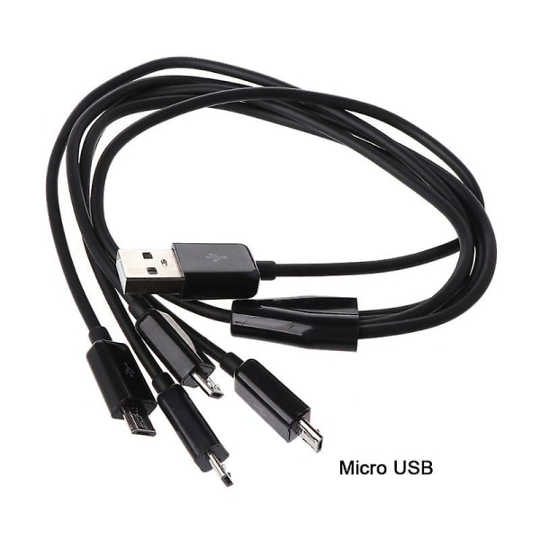 USB 2.0 A uros - 4 Micro USB Uros Y jakokaapeli power [DB] Black