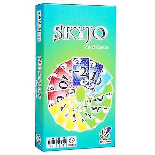 Skyjo Action-kortspel för vuxna och barn, roliga brädspel för skojs skull, underhållande, barns leksaker presenter [DB] green