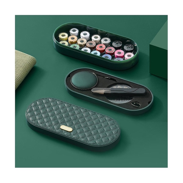 Bärbar Mini Resa Hushåll Sy Box Set Diy Sy Kit Förvaring Väskor Sömnad Broderi Sund