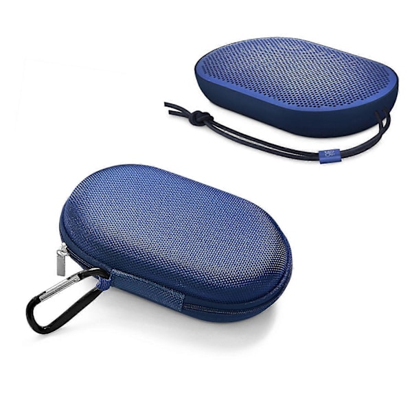 Kompatibel med B &O Beoplay P2 Bluetooth Højttaler Nylon Taske Bærbar Taske Opbevaringstaske med Vandre Spænde [DB] blue