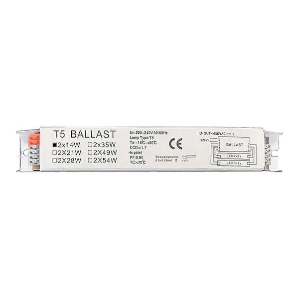 220-240V Bred Spændingsområde T5 Elektronisk Forkobling Fluorescerende Lampe Forkoblinger til Hjem db 1x28W