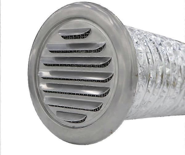 Langray Rund Ventilationsrist i Rustfrit Stål, Rundt Ventilationsgitter til Luftcirkulation på Badeværelse, Kontor og Loftrum - 80mm[DB]