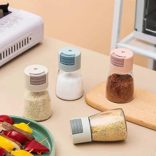 Salt- och pepparströare, 180 ml saltströare, klar glasbotten (blå)[DB]