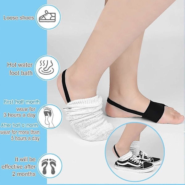 Skräddare Hallux Valgus Korrigerare 1 par Hallux Valgus Hylsor Inbyggda Gelkuddar Silikonöverdragsskydd Med Halkskyddande Rem För Att Lindra Hallux Valgus Pinky [DB]