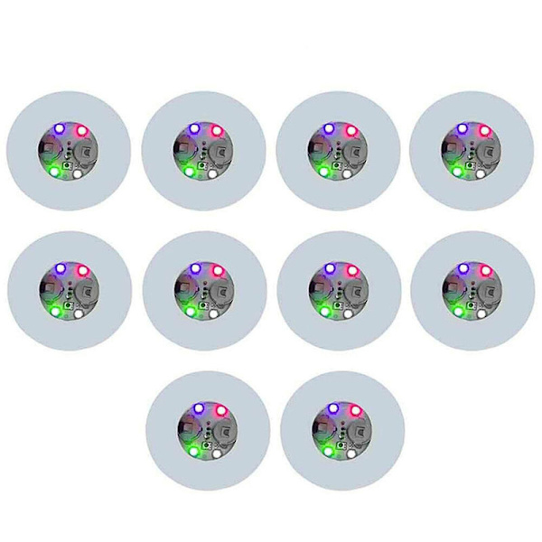 10 kpl/setti LED-alusta, joka valaisee juomapullon, kupin alustan, hehkuvan klubin, juhlat, baarikoriste [DB] Colorful