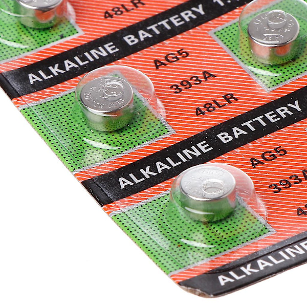 Ag5 Alkaliske Batterier for Klokker, Lekevarer, Fjernkontroll Sr754 193 Myntcelle 1.5v - 10 Stykker [DB]
