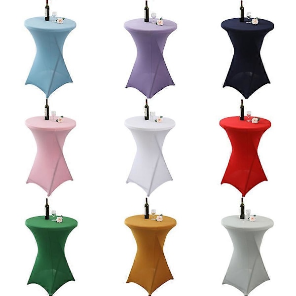 Cocktailbordsöverdrag Stretch Spandex Cocktailbordsöverdrag Duk För Bröllop, Bankett Och Fest [DB] Emerald 80*110cm