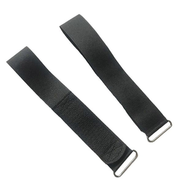 2x Kuntopyörän poljinhihnat Soutulaitteen poljinhihnat Universaalit säädettävät jalkaharjoitteluun kuntoilulaitteiden lisävarusteet [Db] Black 48cm