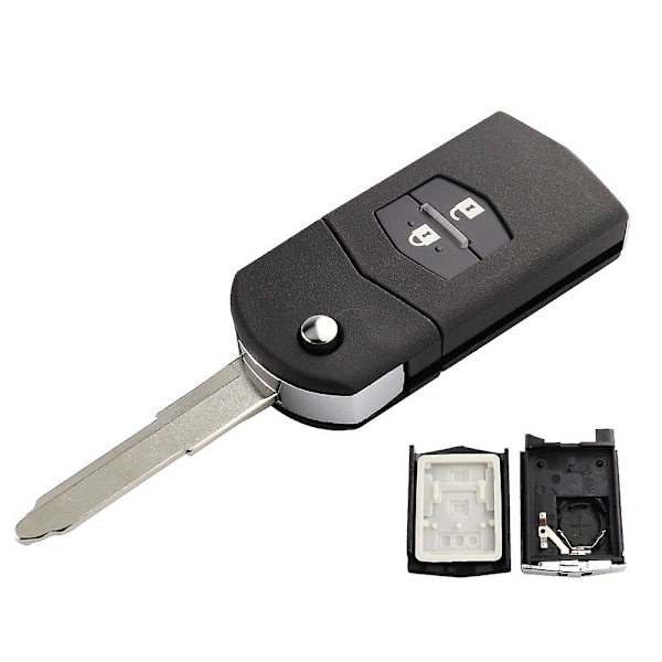 Fjernkontroll Nøkkelhus For Mazda 2 3 5 6 Serie M6 MX5 CX5 CX7 CX9 RX8 2005 2006 2007 2008 2009 2010 2011 2015 Uskåret Blad [DB] 2BT Big Set