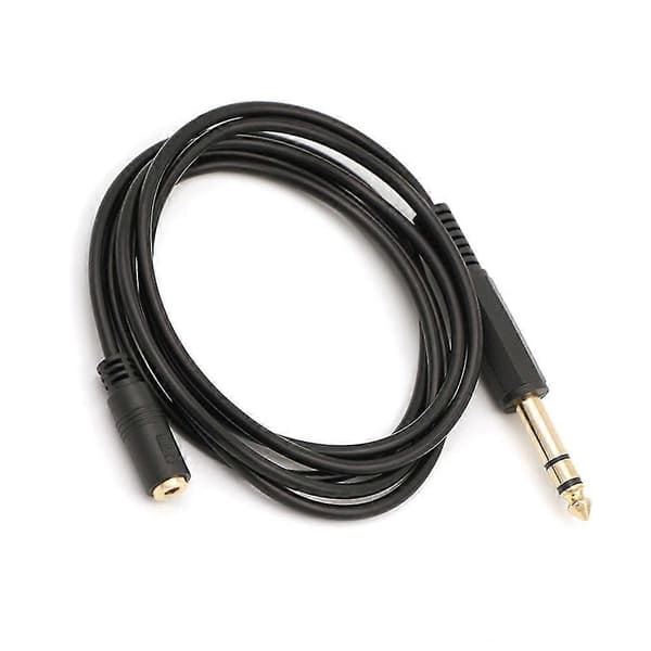 1,5 m 6,35 mm 1/4 tomme han-stereo til 3,5 mm jack-hun-adapterforlængerkabel[DB]