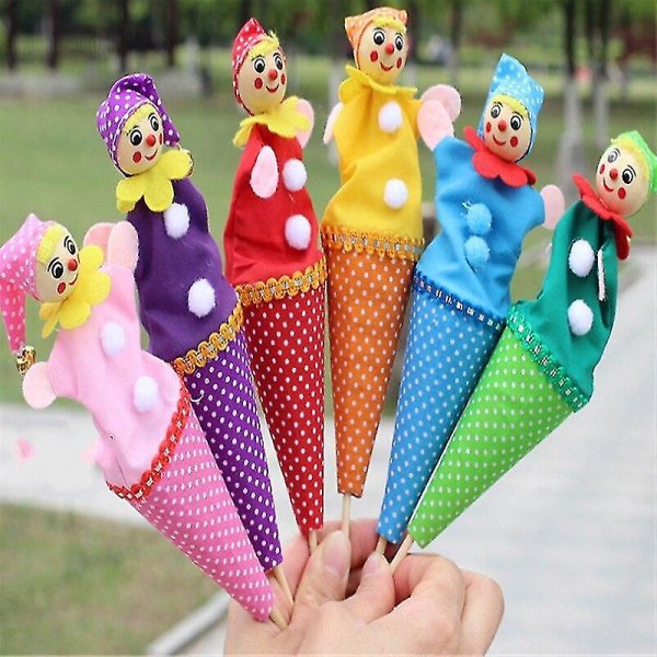 6 stk. Retractable Smiling Clown Toy Doll Morsom Teleskopisk Hide & Seek Play  Stick Plush Doll Toy db