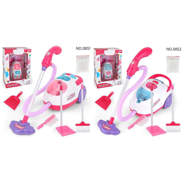 Mini-pölynimurilelu lapsille, jossa lamppu ja ääni leikkimiseen, tyttöjen kodinhoitotyökalusarja syntymäpäivä- ja joululahjoihin db Pink A1