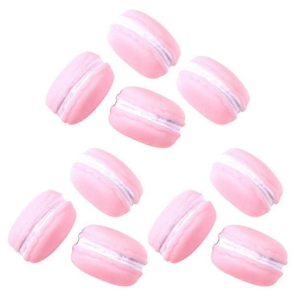 Simulerings Macaron Tårta Artificiell Harts Mat Leksaker 10 Stk Falsk Matmodell [DB] Pink