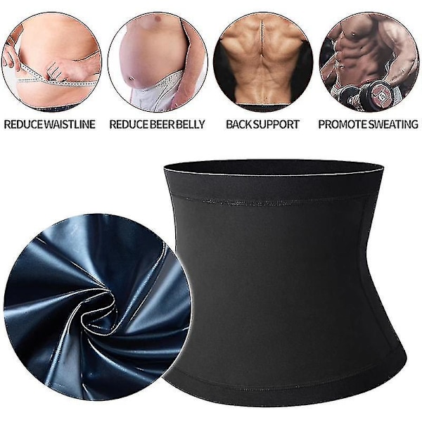 Mænd Abdomen Reducer Sauna Fitness Svedbælte [db] 2XL-3XL