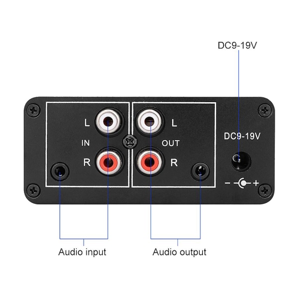 Au-10x Ne5532 Lydsignal Forforsterker Hodetelefon Pre Amp Board Gain 20db Rca 3,5 mm Volumkontroll Tone Dc 12v
