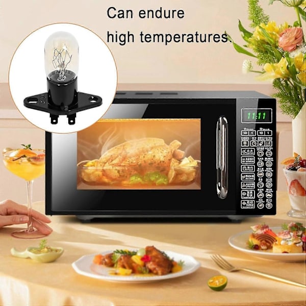 Universaali mikroaaltouunin lamppu T170 Z187 kannalla, 20W 250V mikroaaltouunin lamppu yhteensopiva db