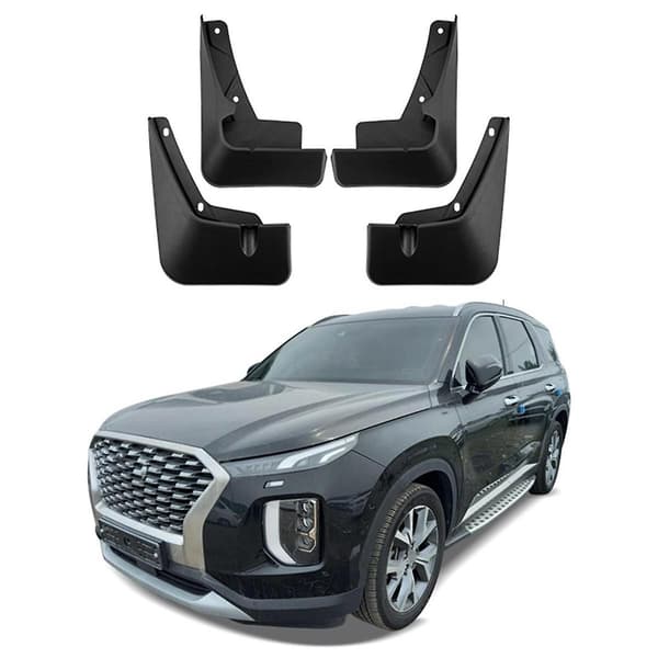 Bil Mud Flaps for 2019-2023 med Pedal Mudguards Mud Guard Flap Splash Flaps Tilbehør [DB] Black