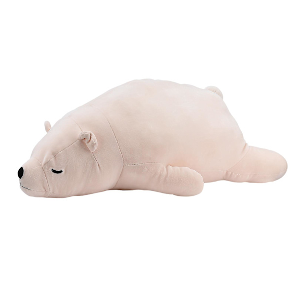 Isbjörn gosedjur för barn, Kawaii plyschleksaker plyschvalp grejer för småbarn söt mjuk DB White 76cm