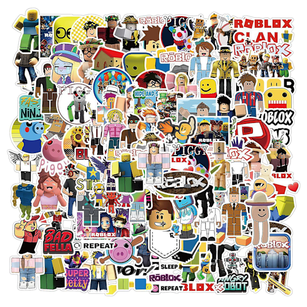 100 stk Roblox Spill Graffiti Klistremerker Gitar Koffert Vanntette Dekorative Elementer [Db]