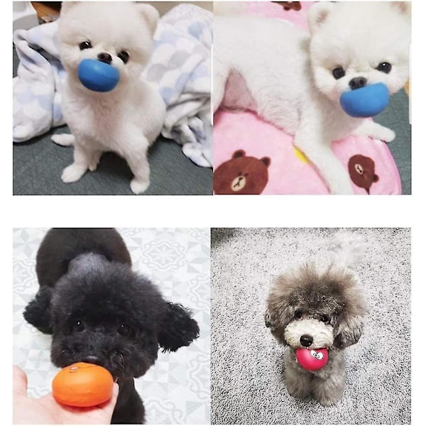Leende Hund Pipsleksaker Mjuka Latex Pipsbollar För Valp Små Mellanstora Husdjur Hundar 6 St/set [DB]