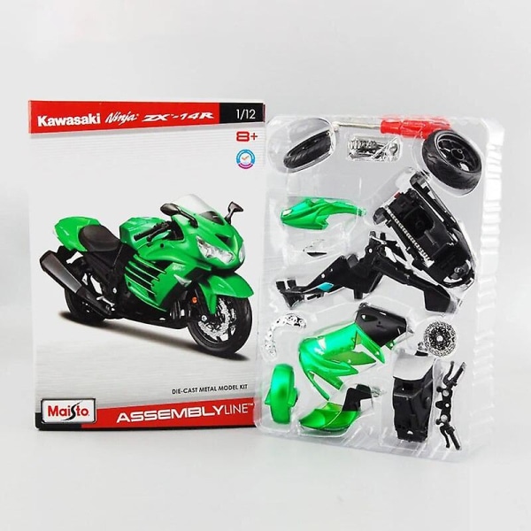 Maisto 1/12 Kawasaki H2r Ninja Montert Versjon Motorsykkel Modell Lekebil Samling Shork-absorber Off Road Autocycle Leke Db Kawasaki ZX-14R