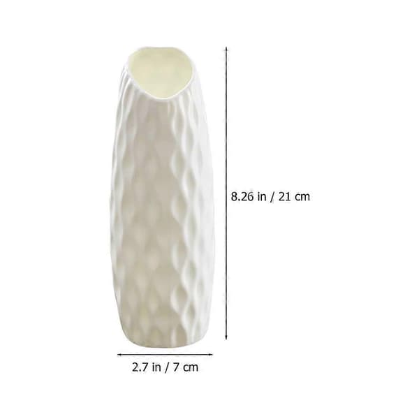 Blomvas i plast, bordsvas för dekoration, 2 st, vit, modern design[DB]