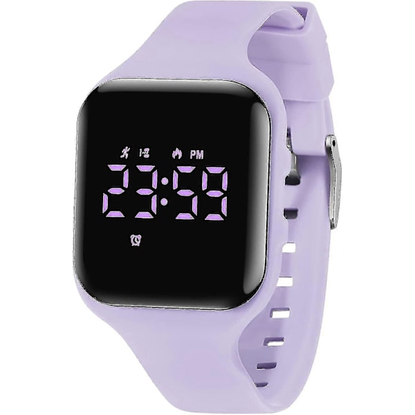 Barnklocka, Digital Klocka För Pojkar Flickor, Sportklocka Med Fitness Tracker, Alarm, Stoppur, Klocka För Barn I Åldern 5-12 db 04-LightPurple-E