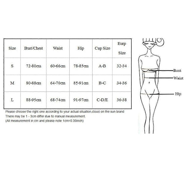 \"Dam Badkläder Svart Bikini Set 3 i 1 Badkläder Strandkläder Dam Badkläder\" [DB] S