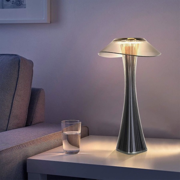 Designer Bordlampe Oppladbar Touch Led Bordlampe - Dimbar Titanium Usb Sengelampe 3W Cordle [DB]