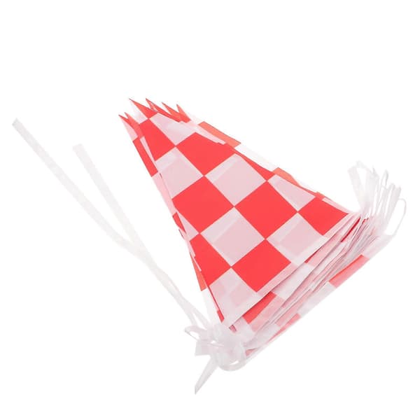Racerflag til racerbane Lille ternet snorflag 1 snor til ophængning[DB]