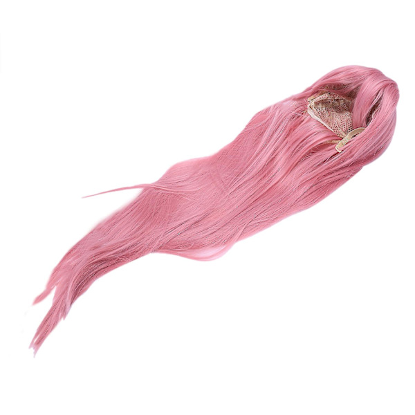 80cm lång rak Cosplay peruk Multicolor Värme Full Resilient peruker (rosa)