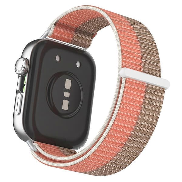 Håndledsrem til Huawei Watch Fit 4 Pro/Fit 4/Fit 3 Magic Tape Nylon Loop Urrem [DB] Multicolor Grapefruit Pink