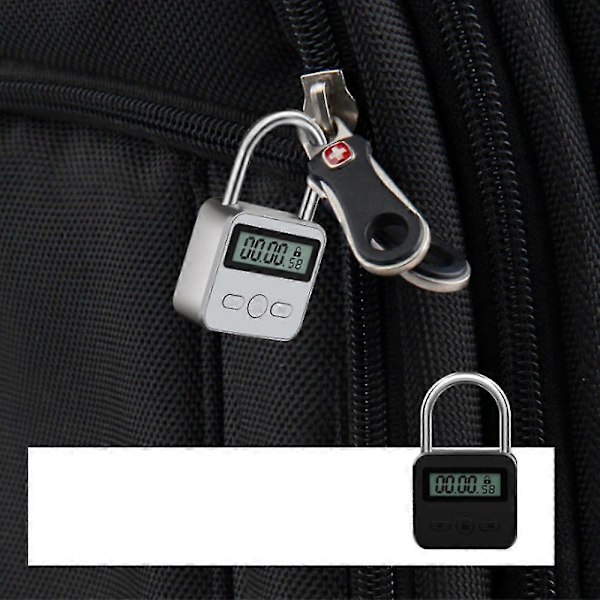 Metallisk Timerlås LCD-display Multifunktionell Elektronisk Tid 99 Timmar Max Tidtagning USB Laddningsbar Ti [Db]