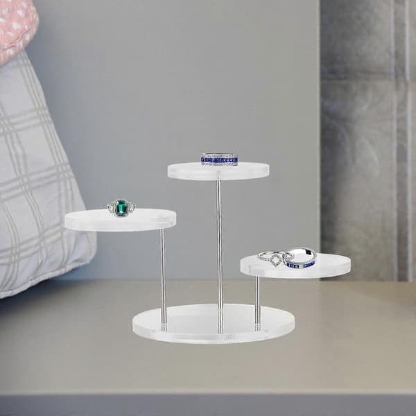 Display Stand Ring Show Rack til smykker med 1 sæt flerlags display stand [DB]