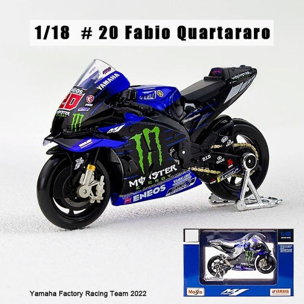 Maisto 1:18 Nyt 2021 Ducati Lenovo Team #43 #63 Die Moto Gp Racing Casting Alloy Motorcykel Model Collection Gift Toy Db 20 Fabio Quartararo