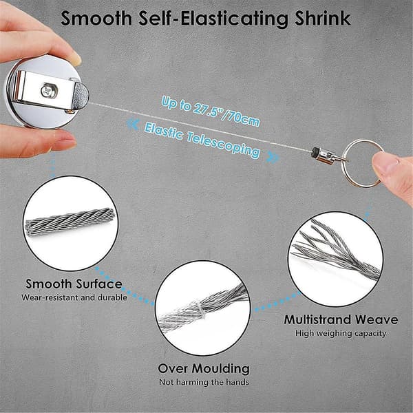 2 stk. Retractable Pull Pen Blyantholder, 27,5 tommers Retractable Pen Holder For , Bygningsarbeider