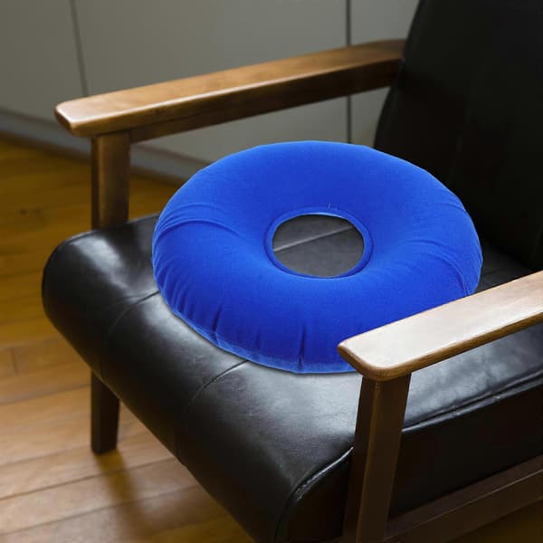Donutpude oppustelig sædepude med luftpumpe[DB]