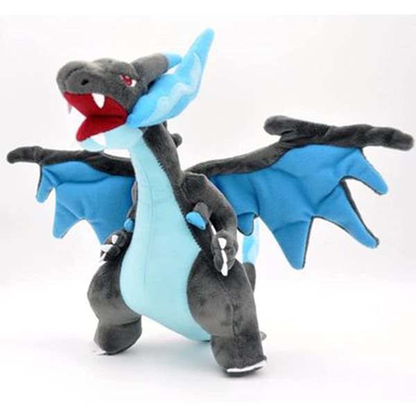 Begränsad upplaga Charizard plyschleksak Mega Charizard plyschdocka plyschleksak hög (blå)