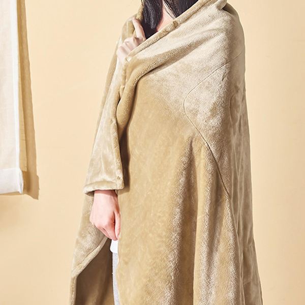 USB Oppvarmet Teppe Elektrisk Oppvarmingsteppe Poncho Sjal Wrap Kaste-80 x 140cm Nytt {Db} Khaki